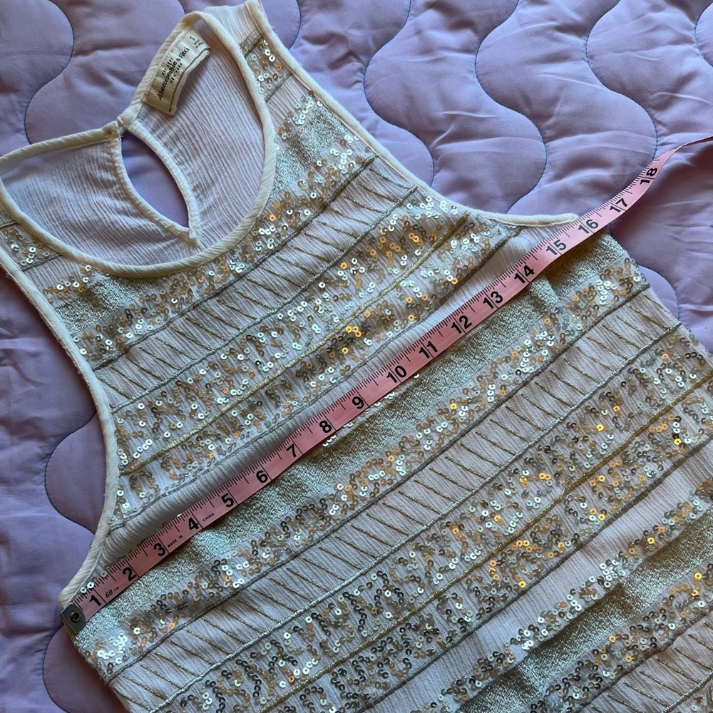 Abercrombie & Fitch Sequin Embroidered Tank Top - Picture 15 of 15